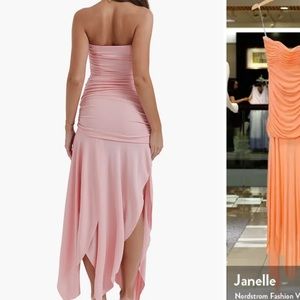 Ivana Strapless Handkerchief Hem Dress House of CB